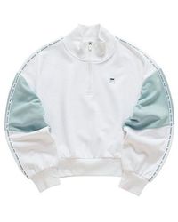 Fila - (Wmns) Sports Contrasting Colors Stand Collar Pullover Half Zipper Hoodie - Lyst