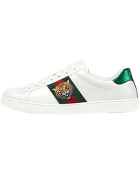 Gucci - Ace Series Cowhide Embroidered Sports Shoe - Lyst