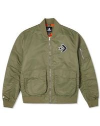 Converse - Logo Loose Sports Retro Aviator Jacket Couple Style - Lyst