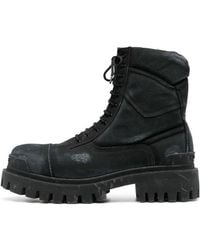 Balenciaga - Combat Strike Boots 'Washed Cotton' - Lyst