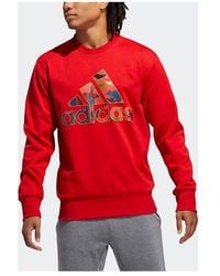 adidas - Large Logo Printing Basketball Sports Pullover - Lyst