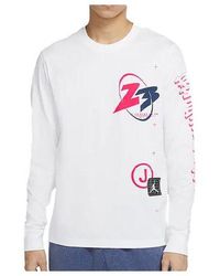 Nike - 23 Air Printing Casual Sports Round Neck Long Sleeves - Lyst