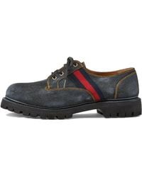 Gucci - Denim Derby Shoes - Lyst
