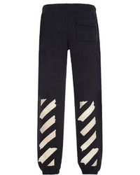 Off-White c/o Virgil Abloh - Cotton Logo Loose Stripe Sweatpants Tape - Lyst