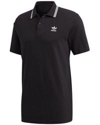 adidas - Originals Casual Sports Breathable Embroidered Lapel Short Sleeve Polo Shirt - Lyst