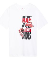 Nike - The Shoes Printing Sports Round Neck Short Sleeve T-Shirt - Lyst