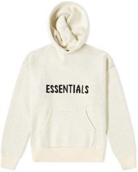 Fear Of God - Fw21 Knit Logo Hoodie 'Buttercream' - Lyst