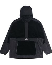 adidas - M Corduroy Ank Half Zipper Splicing Sports Hooded Logo Jacket - Lyst