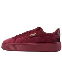 PUMA - (Wmns) Platform Velvet Low-Top Sneakers - Lyst