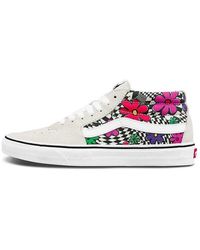 Vans - Sk8-Mid Flower Plaid - Lyst