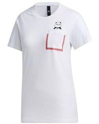 adidas - (Wmns) Panda Pocket Tee Sports Stylish Short Sleeve - Lyst