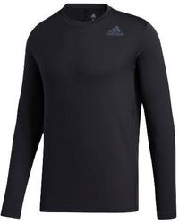 adidas - Sha Gold Crew Sports Training Breathable Stripe Round Neck Pullover - Lyst