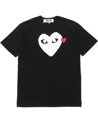 COMME DES GARÇONS PLAY - Heart-Logo Cotton-Jersey T-Shirt - Lyst