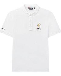 Fila - Subject Embroidered Printing Short Sleeve Polo Shirt - Lyst