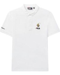 Fila - Subject Embroidered Printing Short Sleeve Polo Shirt - Lyst