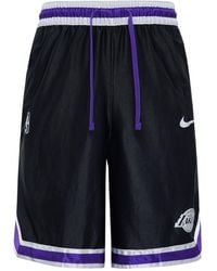 Nike - Nba Courtside Los Angeles Lakers Lacing Basketball Training Sports Shorts - Lyst