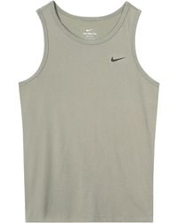 Nike - As Nk Df Tank Dfc Solid Solid Color Quick Dry Breathable Running Basketball Training Light Army Vest - Lyst