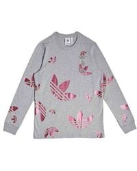 adidas - Originals Athleisure Casual Sports Round Neck Pullover Long Sleeves - Lyst