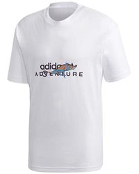 adidas - Originals Adv Graphic Tee Alphabet Printing Sports Short Sleeve - Lyst