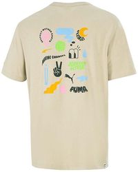 PUMA - Athleisure Casual Sports Cartoon Printing Round Neck Short Sleeve - Lyst
