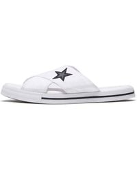 Converse - (Wmns) One Star Slide Canvas Slippers - Lyst