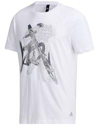 adidas - Wj Gfx Tee Series Printing Pattern Round Neck Sports Short Sleeve - Lyst