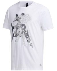 adidas - Wj Gfx Tee Series Printing Pattern Round Neck Sports Short Sleeve - Lyst