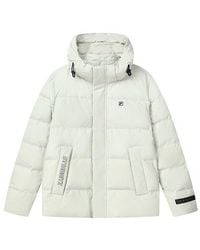 Fila - Embroidered Logo Stay Warm Sports Hooded Down Jacket - Lyst