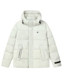 Fila - Embroidered Logo Stay Warm Sports Hooded Down Jacket - Lyst