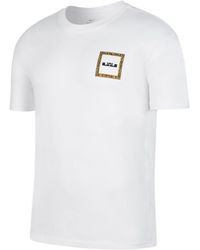 Nike - Back Stripe Pattern Printing Basketball Round Neck Casual Short Sleeve - Lyst