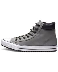 Converse - Chuck Taylor All Star Pc Leather High Top Boot Grey - Lyst