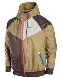 Nike - Summer Hooded Stitching Windproof Training Sports Jacket Tan' - Lyst