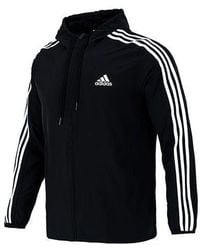 adidas - 3S Wb Training Sports Hooded Logo Jacket Autumn - Lyst