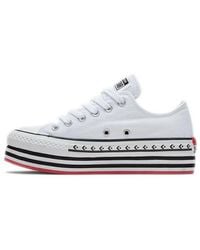 Converse - (Wmns) Chuck Taylor All Star Platform Layer Low 'Logo Play - Lyst