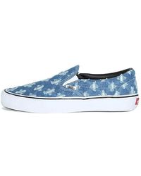 Vans - Supreme X Slip-On Hole Punch Denim' - Lyst