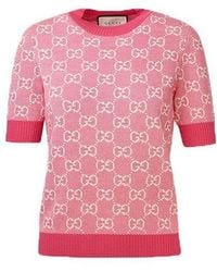 Gucci - (Wmns) Gg Wool-Blend Pearl Cotton Sweater For - Lyst