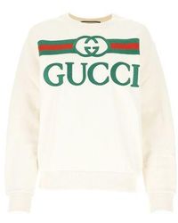 Gucci - (Wmns) Ss20 Logo Oversized Sweater 'Cream' - Lyst