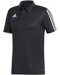adidas - Alphabet Printing Side Stripe Short Sleeve Polo Shirt - Lyst
