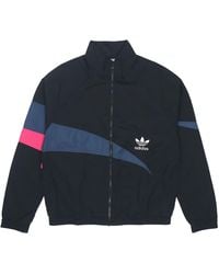 adidas - Originals Ts Track Top Logo Printing Contrasting Colors Sports Jacket Autumn Black - Lyst