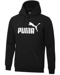 PUMA - Ess Logo Sports Hooded Printed Fleece - Lyst