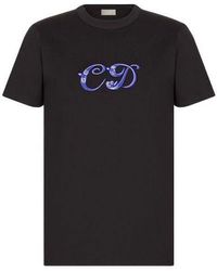 Dior - X Kenny Fw21 Crossover Loose Round Neck Short Sleeve - Lyst