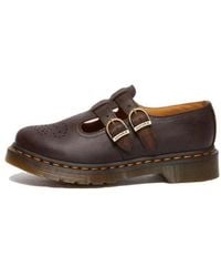 Dr. Martens - (Wmns) 8065 Crazy Horse Leather Mary Jane Shoes 'Dark' - Lyst
