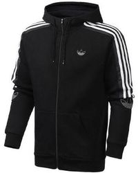 adidas - Originals Logo Printing Casual Hooded Jacket - Lyst