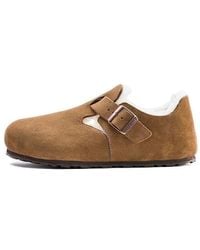 Birkenstock - London Shearling Suede Leather Narrow Fit 1014963 - Lyst