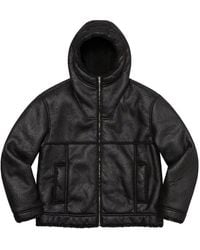 Supreme - Faux Shearling Hooded Jacket - Lyst