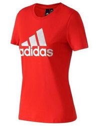 adidas - (Wmns) Foil Sports Stylish Round Neck Short Sleeve - Lyst