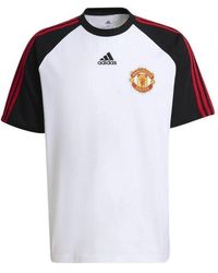 adidas - Manchester United Soccer/Football Mufc Tg Tee Casual Sports Round Neck Colorblock Short Sleeve - Lyst