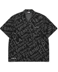Fila - Logo Full Print Loose Short Sleeve Shirt - Lyst
