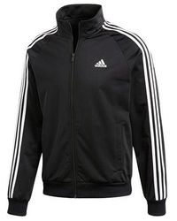adidas - Logo Printing Side Stripe Stand Collar Sports Jacket - Lyst