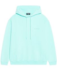 Balenciaga - Logo Hoodie Medium Fit 'Terquesa' - Lyst